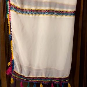 Vintage hand embroidered scarf.